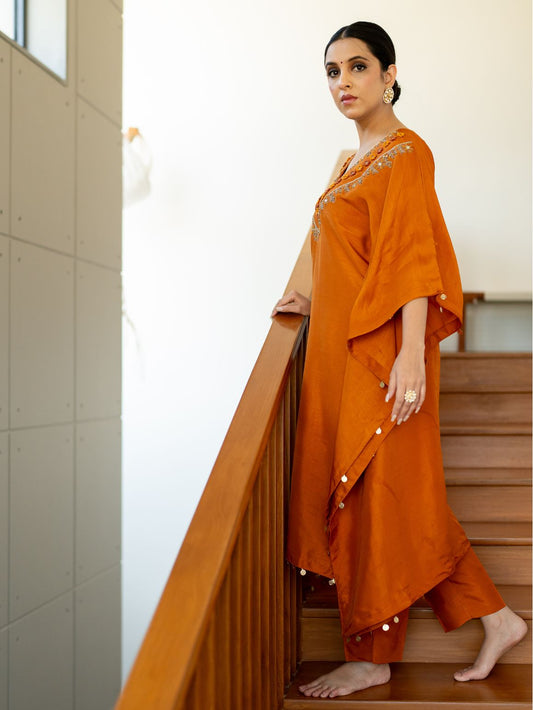 Apricot Aura Kaftan set