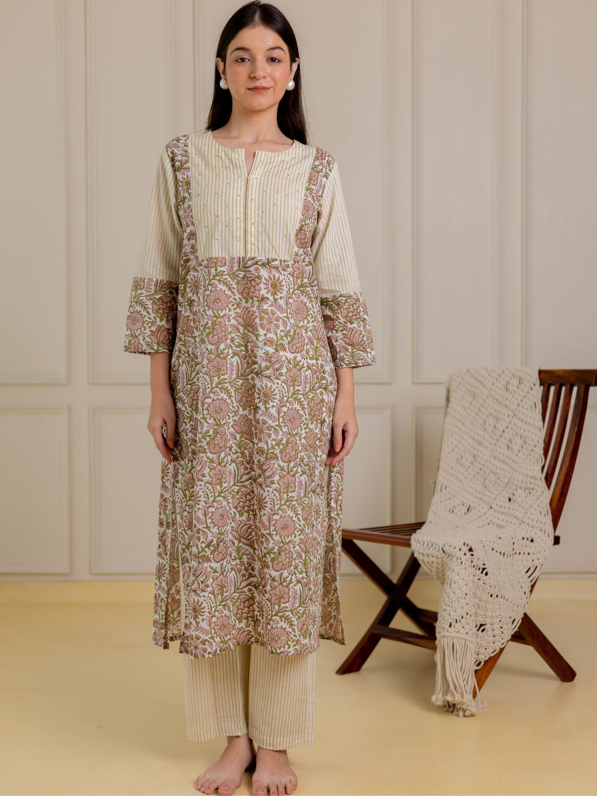 Beige Beauty Kurta Set