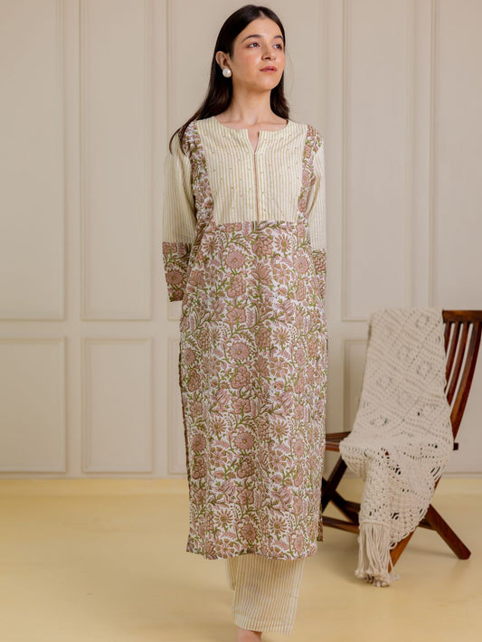 Beige Beauty Kurta Set