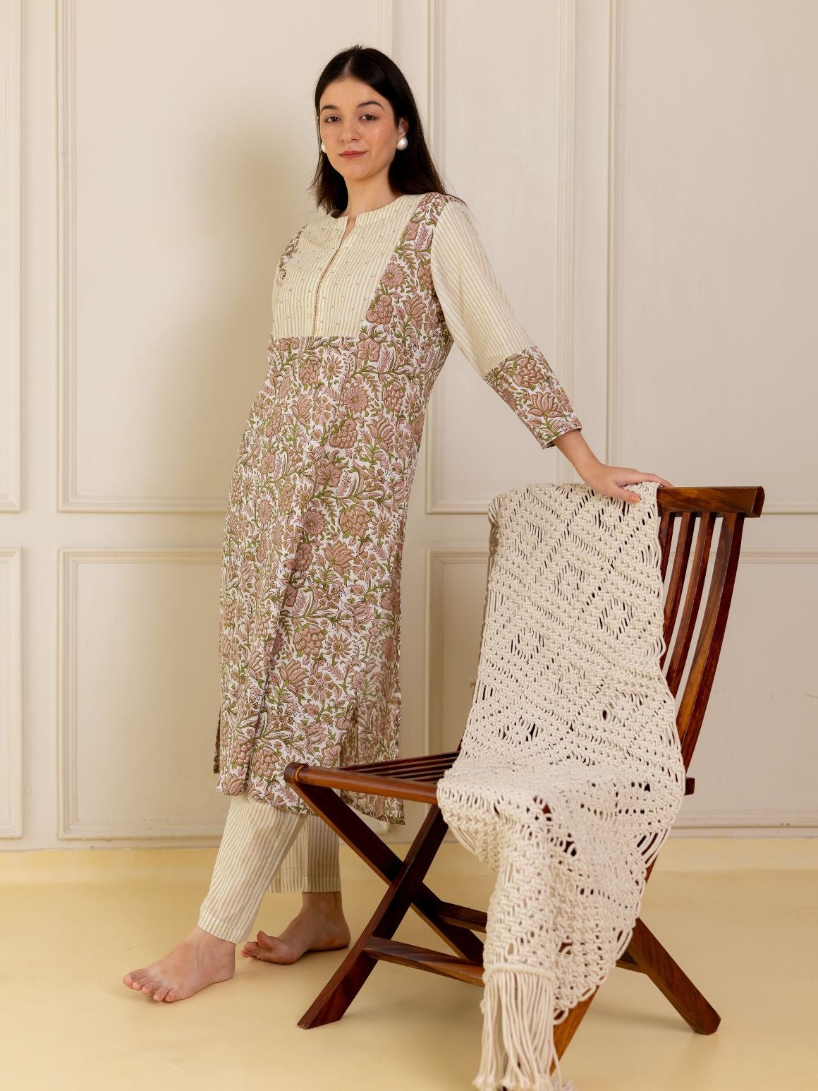 Beige Beauty Kurta Set