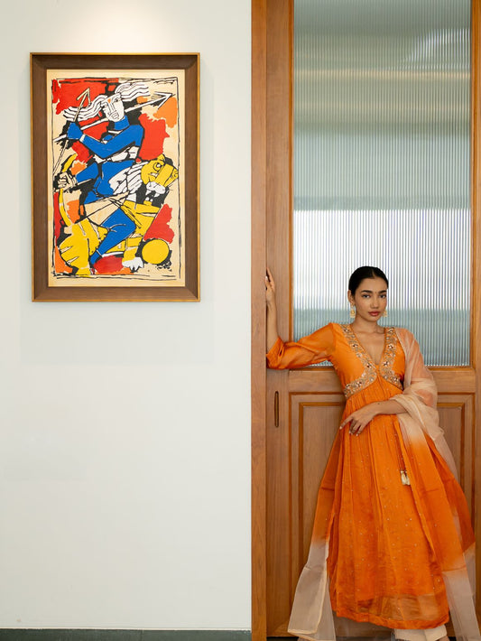 Citrus Dream anarkali set