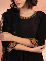 Classic Black Anarkali Set
