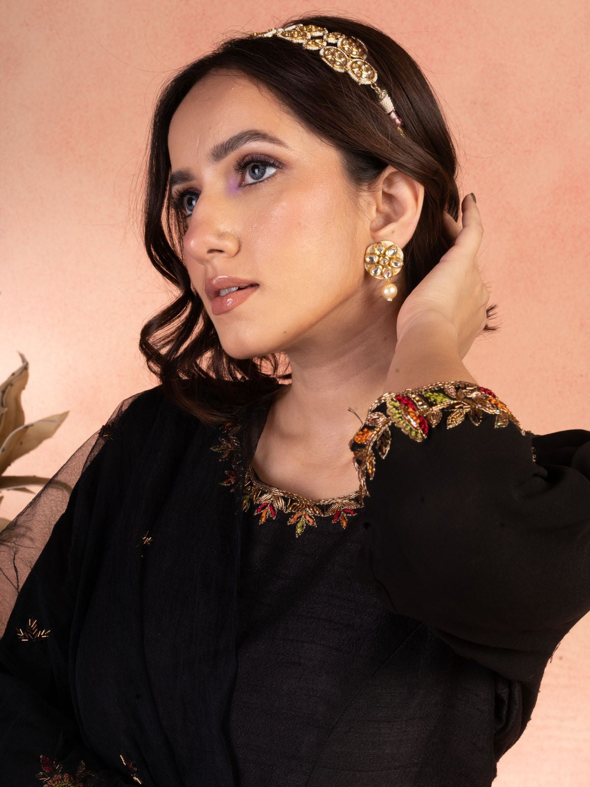 Classic Black Anarkali Set