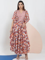 Crimson Prism Maxi Dress