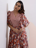 Crimson Prism Maxi Dress