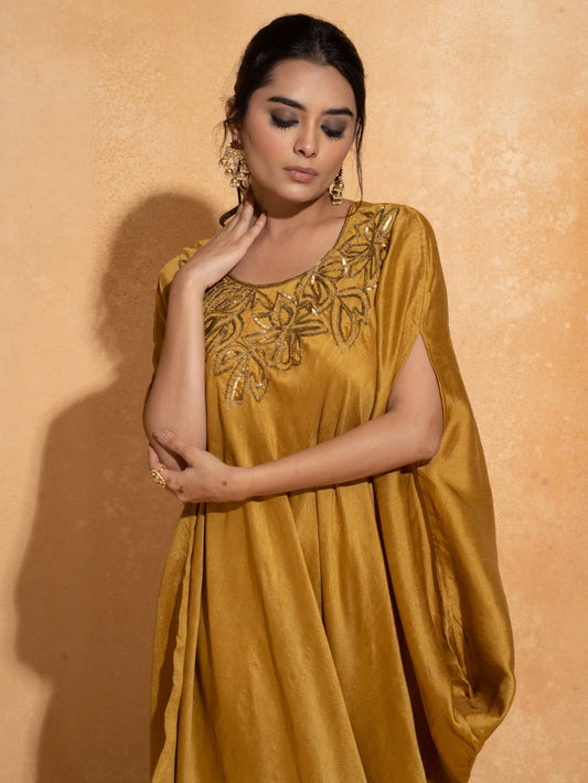 Cut Embroidery Kaftan