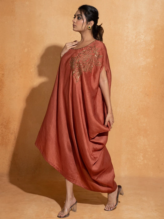 Cut Side Embroidery Kaftan