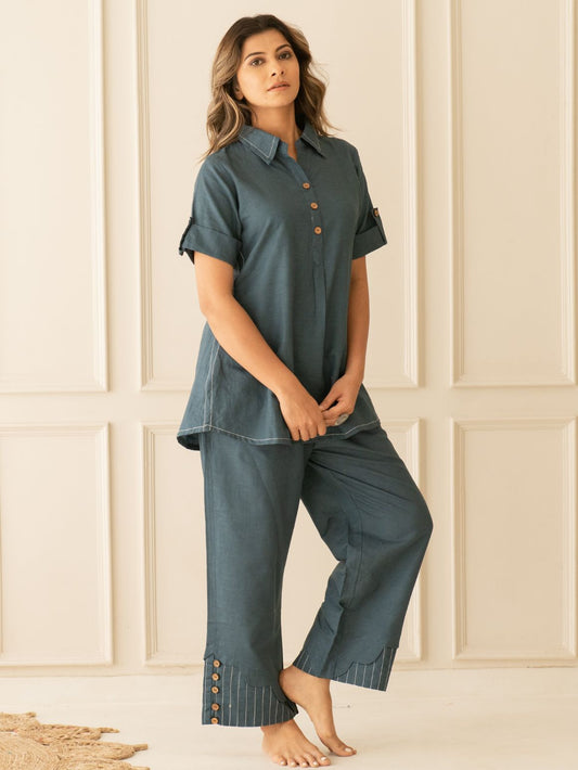 Dark Weaved Co-Ord Set