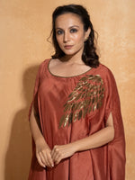 Falling Leaf Peach Kaftan