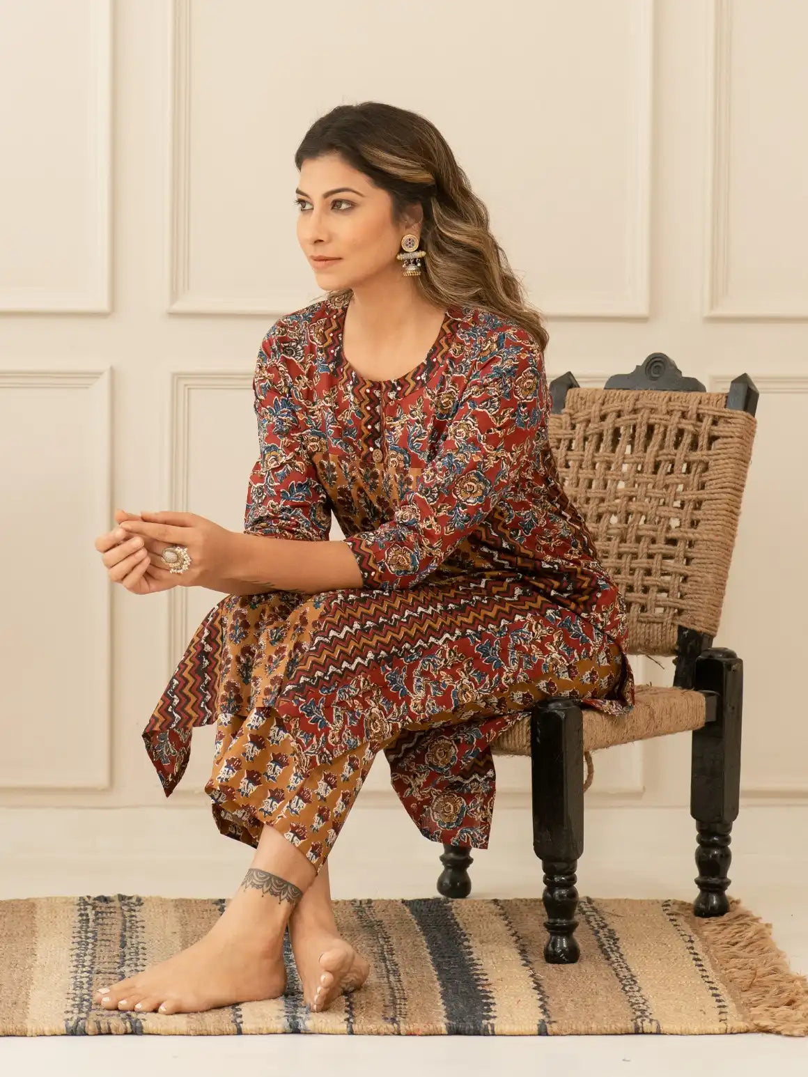 Floral Pettern Kurta Set