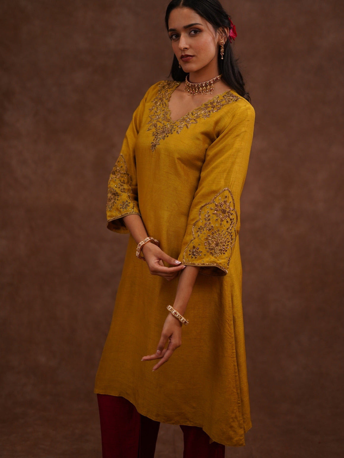 Haldi Gulab Kurta Set