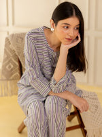 Purple Stripes Kurta Set