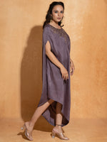 Lilac Cut Embroidery Kaftan