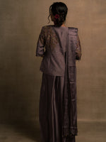 Meraki Mauve Blazer Drape Saree