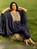 Midnight Metallic Kaftan set