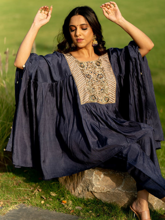 Midnight Metallic Kaftan set