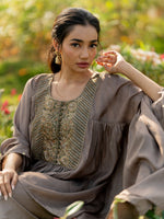 Mocha Metallic Kaftan set