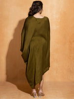 Olive Side Embroidery Kaftan