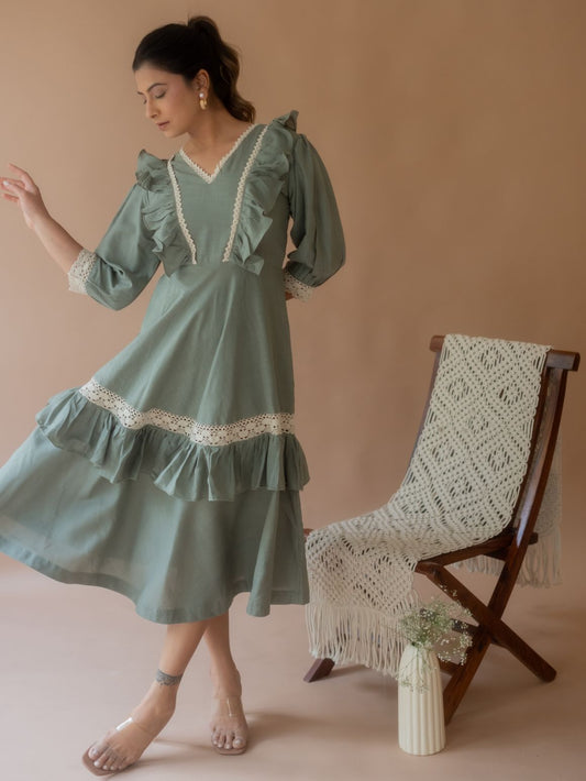 green palemint dress for women