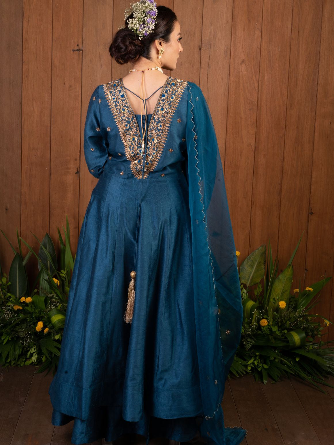 Phantom Blue Anarkali Set