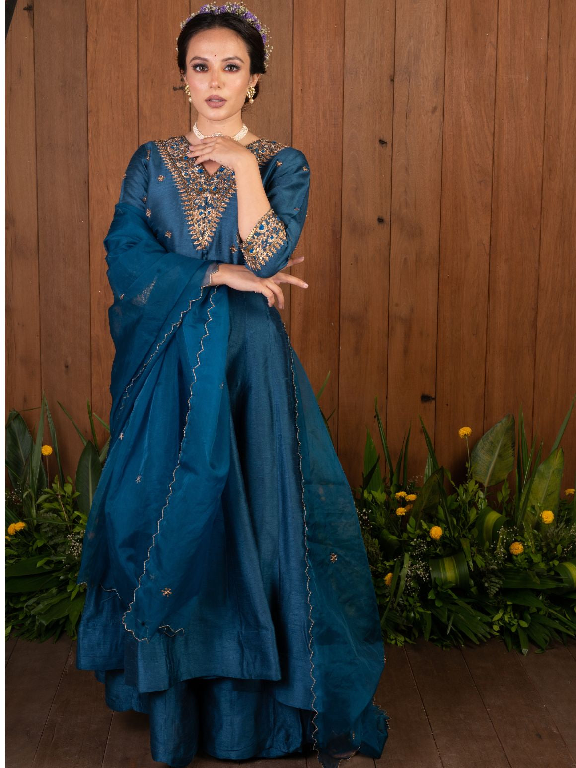 Phantom Blue Anarkali Set