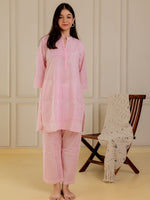 Pink Stripes Kurta Set