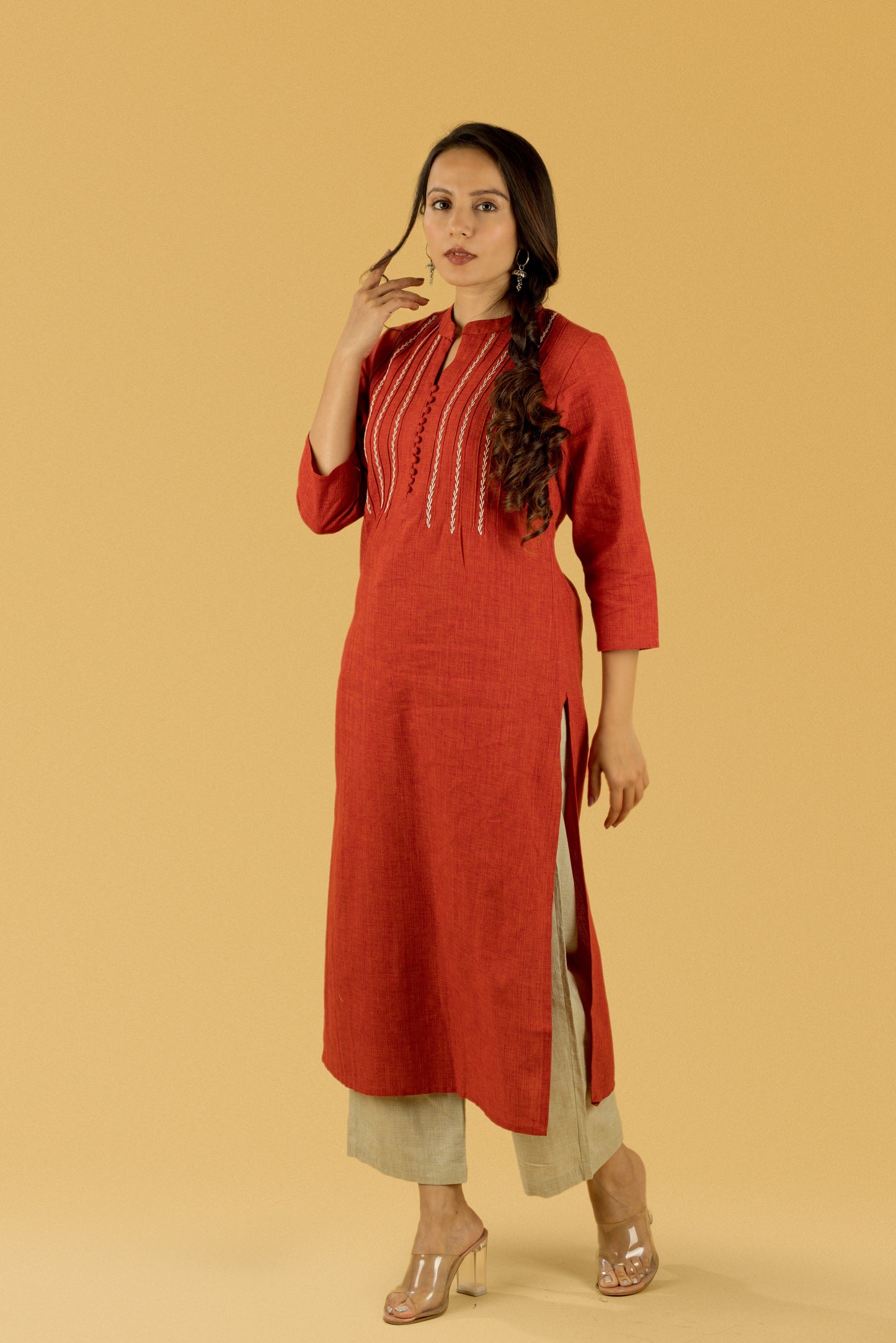 Pintucks_Kurta_4 - World of Sugandh