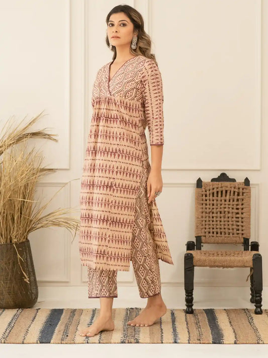 बैंगनी ब्लॉक प्रिंट सेट