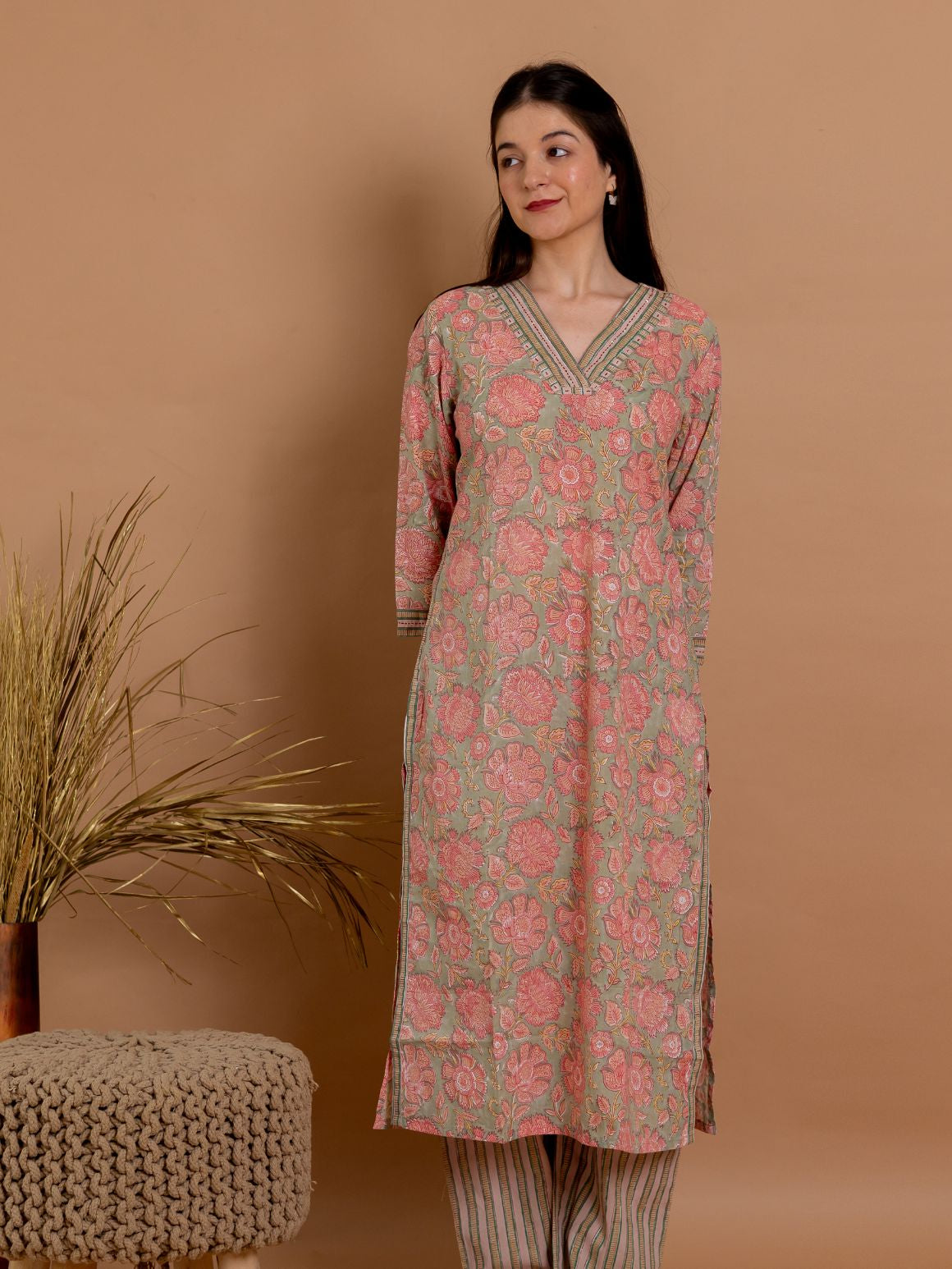 Rosy Blossom Kurta Set