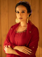 Royal Red Anarkali Set