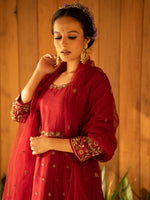 Royal Red Anarkali Set