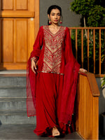 Ruby Radiance Sharara set