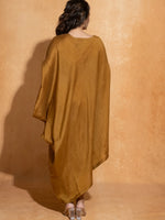 Rust Side Embroidery Kaftan