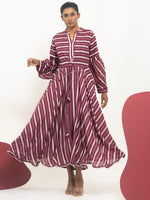 Scarlet Wave Gathered Dress
