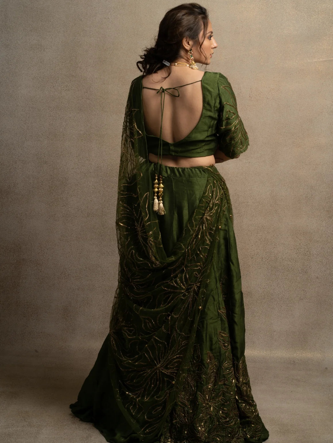 Seawood Embriodered Ghaghra Set