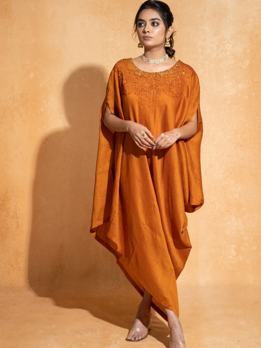 Sequence Orange Rose Kaftan