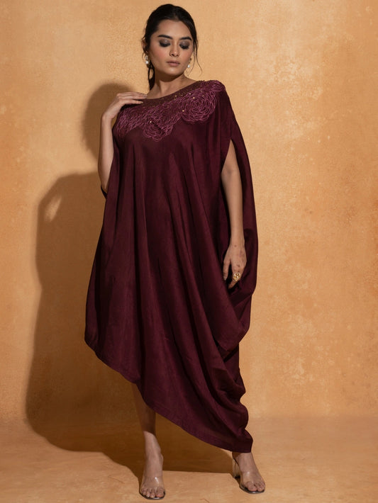 Sequence Wine Rose Kaftan