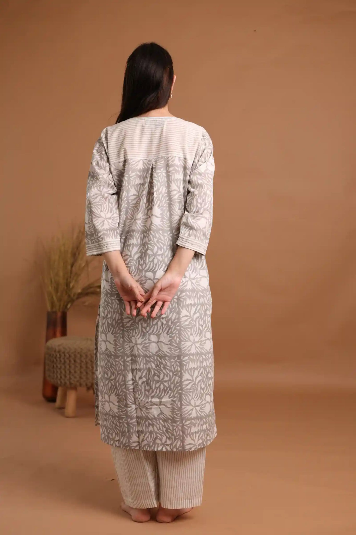 Stone Petal Elegance Kurta