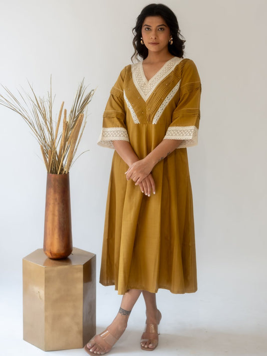 Vernal Spice Rust dress