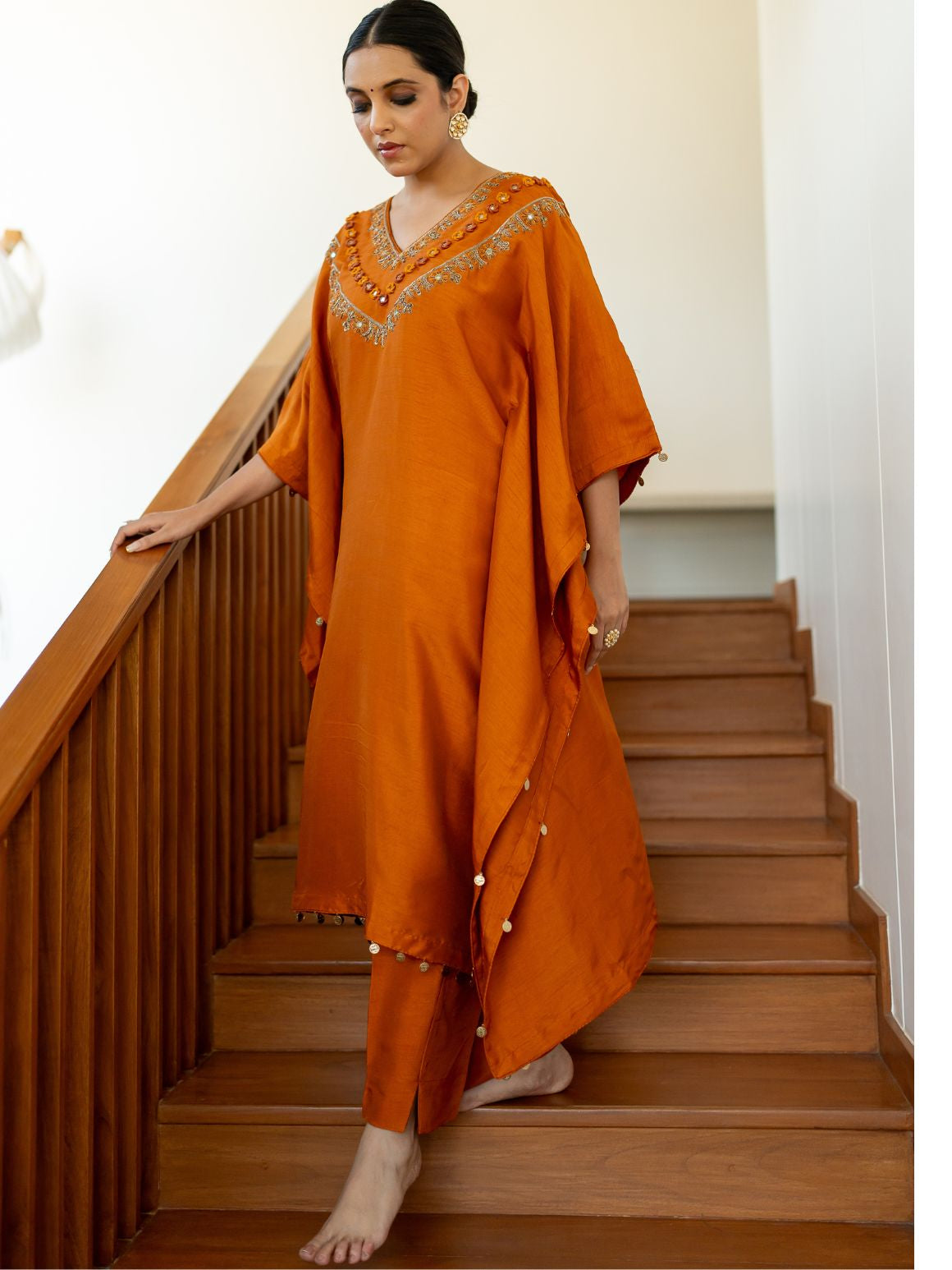 Apricot Aura Kaftan set