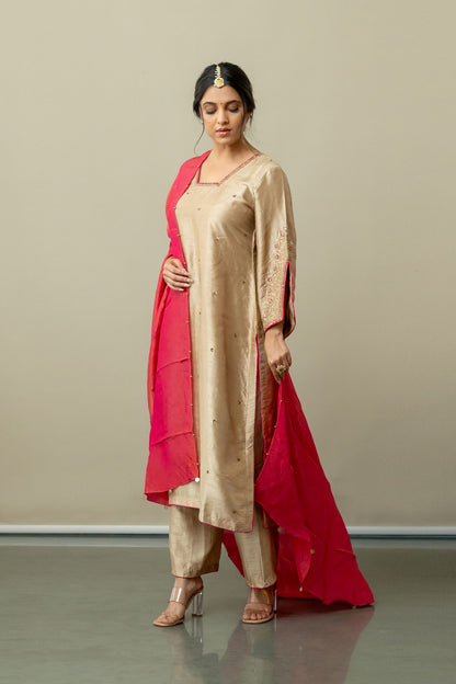 Blossom Beige Kurta Set