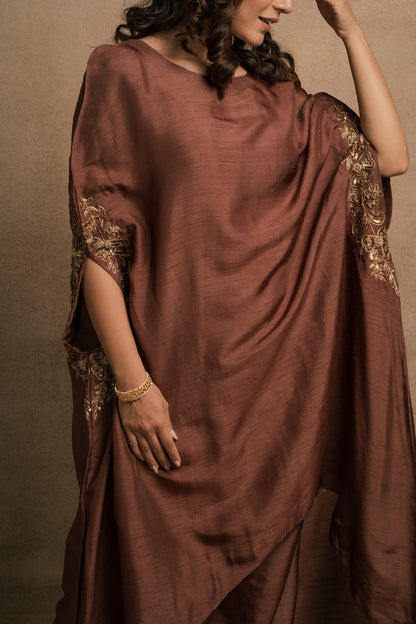 Brown Meraki Kaftan Kurta Set