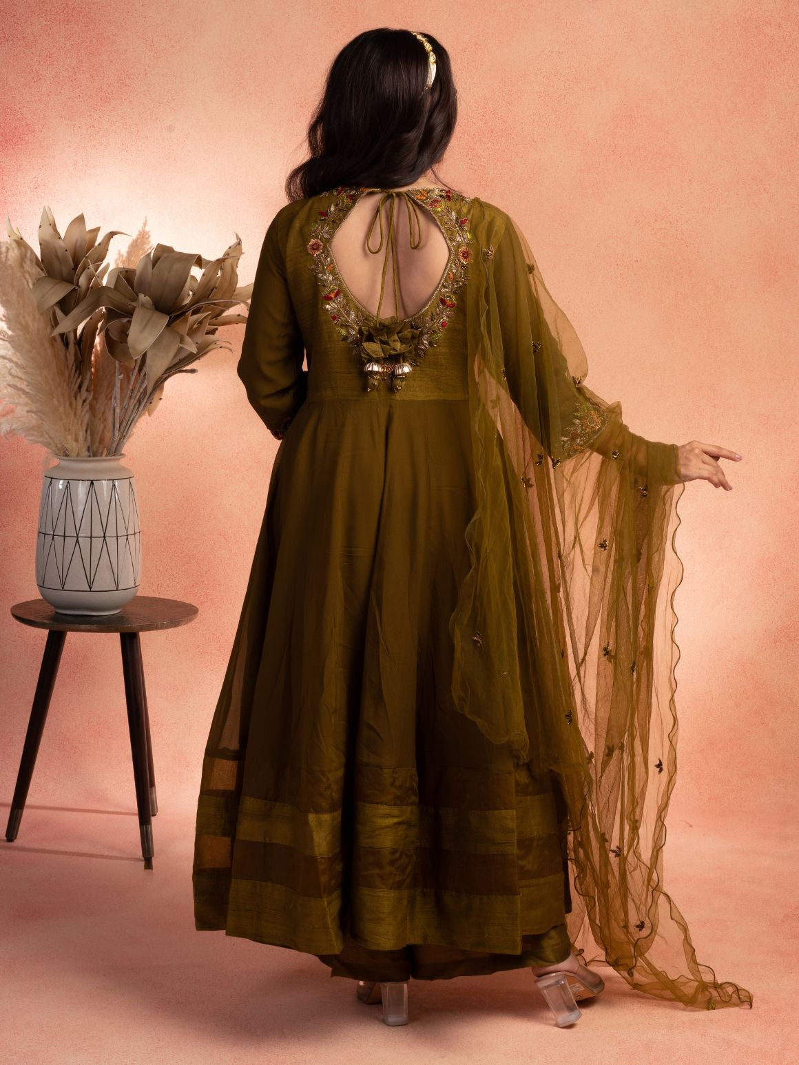 Classic Green Anarkali Set