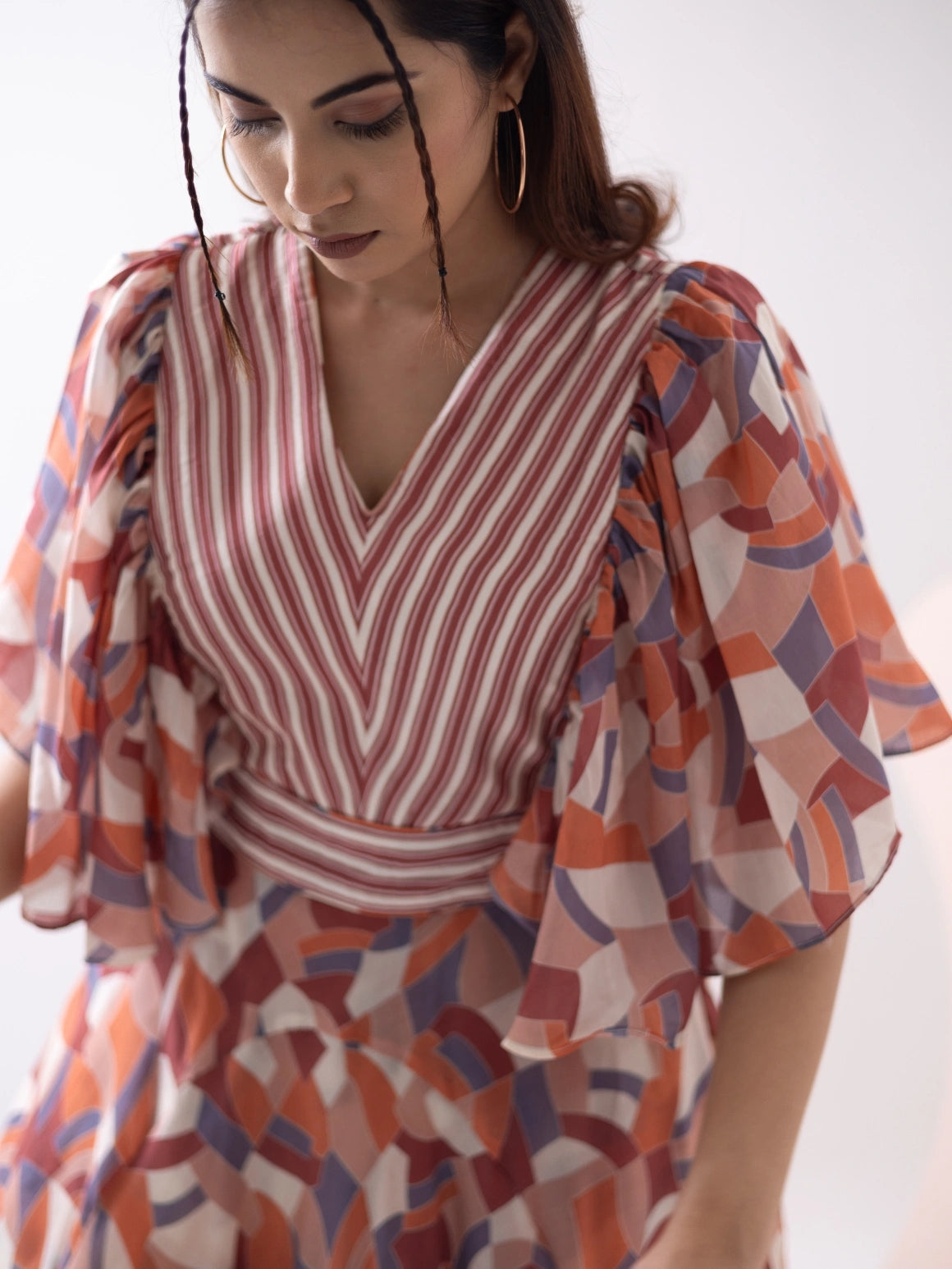 Crimson Prism Maxi Dress