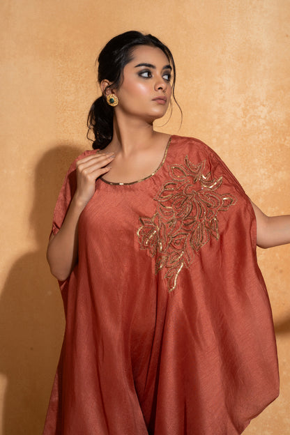 Cut Side Embroidery Kaftan