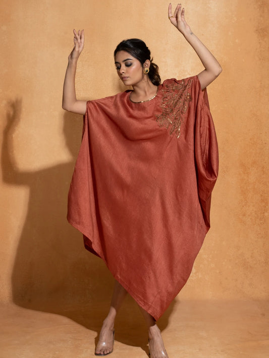 Cut Side Embroidery Kaftan