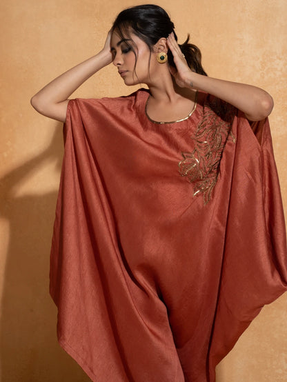 Cut Side Embroidery Kaftan