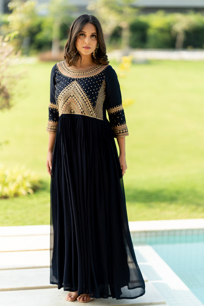 Navy Cosmic Gown