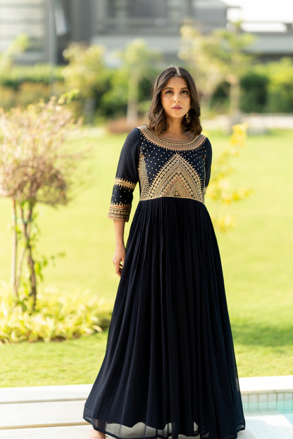 Navy Cosmic Gown