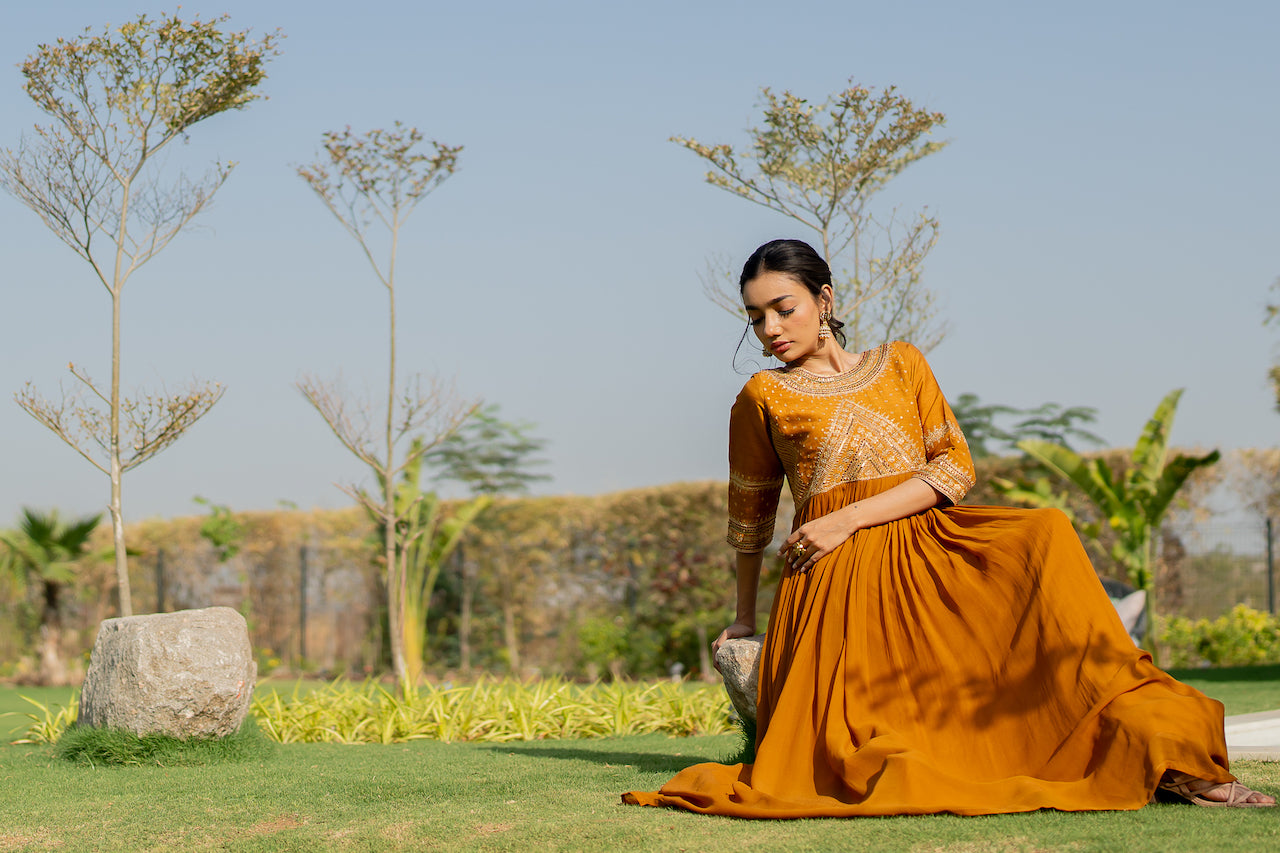 Mustard Amber Gown